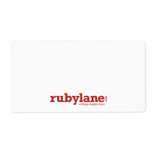 Ruby Lane Grands Étiquettes d'expédition avec logo (Devant)