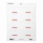 Ruby Lane Grands Étiquettes d'expédition avec logo (Feuille entière)