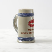 RUBY LIPS= "MEET ME ONDER MISTLETOE" STEIN BIERPUL (Voorkant links)