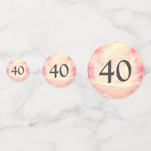 Ruby Mariage Anniversaire Table Confetti (Derrière)