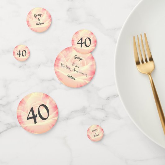 Ruby Mariage Anniversaire Table Confetti (Groupe)