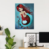 Ruby Mermaid Poster Print (Bureau à domicile)