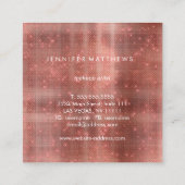 Ruby Metallic Sparkle Beaukle Stylist Vierkante Visitekaartje (Achterkant)