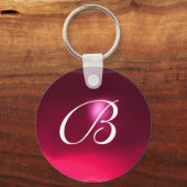 RUBY MONOGRAM, rode roze Sleutelhanger (Voorkant)