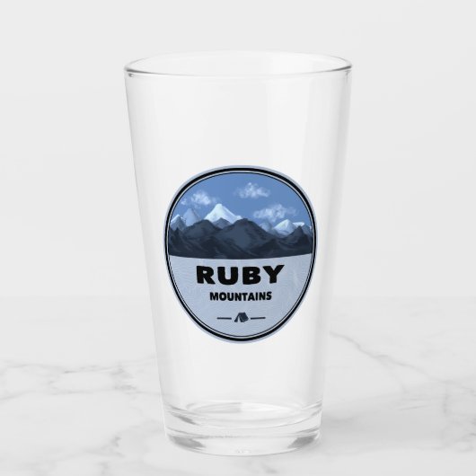 Ruby Mountains Nevada Kamperen Glas (Voorkant)