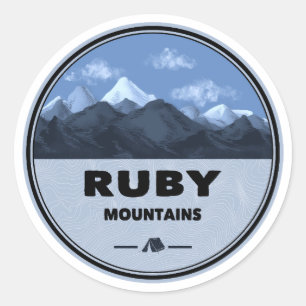 Ruby Mountains Nevada Kamperen Ronde Sticker