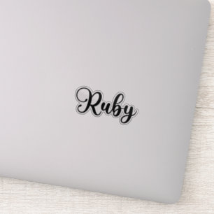 Ruby Name - Handgeschreven kalligrafie Sticker