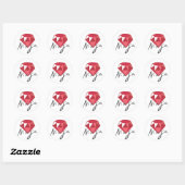 Ruby Ninja Edelsteen Geek Ronde Sticker (Vel)
