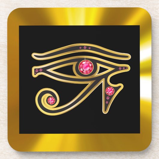 Ruby OEil de Ra dans le Dessous de verre de liège (Devant)