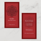 Ruby Ornament Visitekaartje (Voorkant / Achterkant)