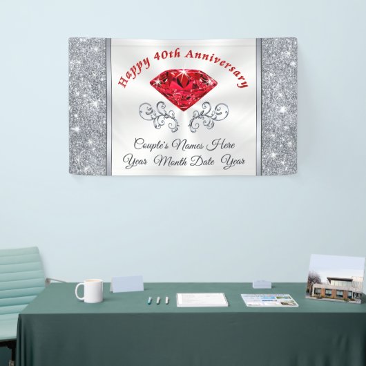Ruby Personnalisé Bonne Bannière du 40e anniversai (Salon professionnel)