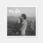 Ruby Photo Modern Wedding Servet (Voorkant)