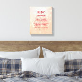 Ruby pierre de naissance - Juillet poème toile d'a (Insitu(Chambre))