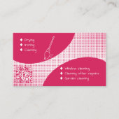 Ruby Pink Classy Cleaning Service Visitekaartje (Voorkant)