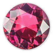 Ruby Pink Red Gem Pattern Keramische Knop (Voorkant)