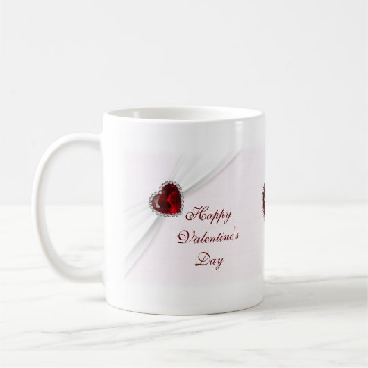 Ruby Pink Valentine's Day Mug (Gauche)