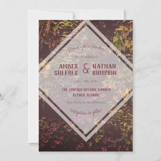 Ruby Plante Wall Faire-part de mariage (Devant)