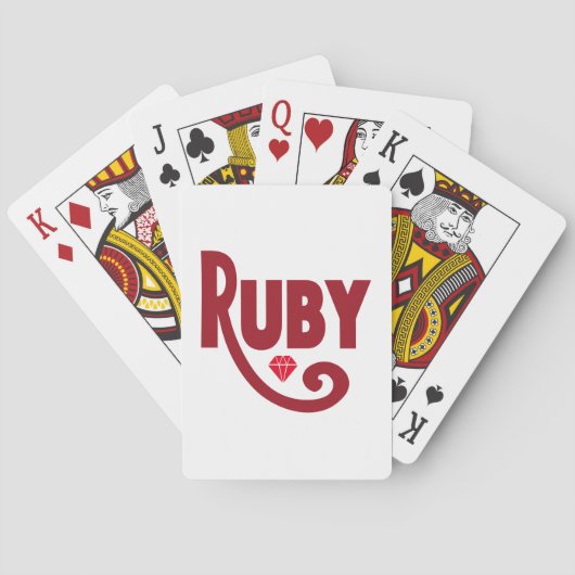 Ruby Pokerkaarten (Achterkant)