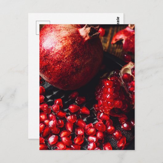 Ruby pomegranate briefkaart (Voorkant / Achterkant)