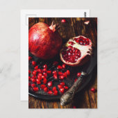 Ruby pomegranate briefkaart (Voorkant / Achterkant)