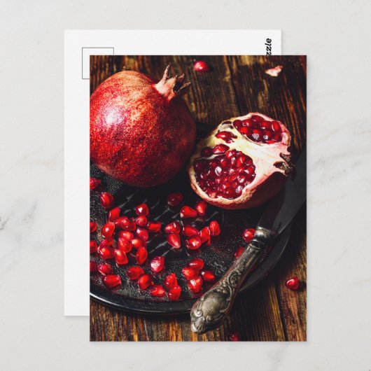Ruby pomegranate briefkaart (Voorkant / Achterkant)
