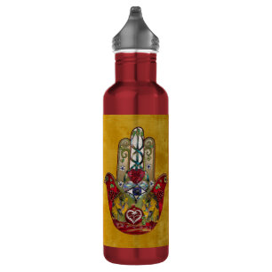 Ruby Pomegranate Heart Red Bird Hamsa Waterfles
