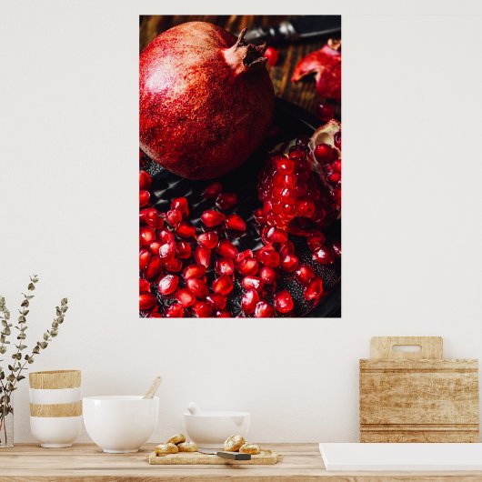 Ruby pomegranate poster (Keuken)