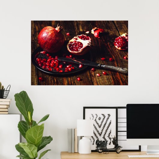 Ruby pomegranate poster (Thuiskantoor)