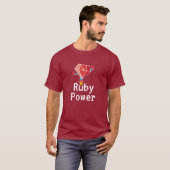 Ruby Power Ror Ruby Developer Nerdy T-shirt (Voorkant volledig)