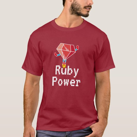 Ruby Power Ror Ruby Developer Nerdy T-shirt (Voorkant)