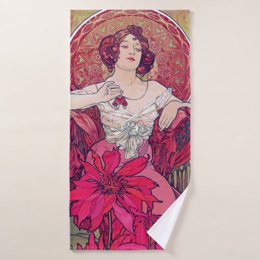 Ruby (Quatre Bijoux), Alphonse Mucha (Serviette de bain)