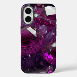 Ruby Radiance Abstract Magenta Hot Pink Crystal iPhone 16 Hoesje
