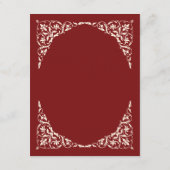 Ruby Radiance Deep Red and Cream Wedding Menu (Achterkant)