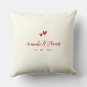 Ruby Radiance Eerste Kerstmis Getrouwd Gepersonali Kussen (Achterkant)