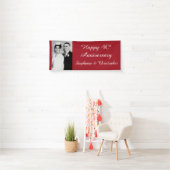 Ruby Red 40th Jubileum Party Elegante foto Spandoek (Insitu)