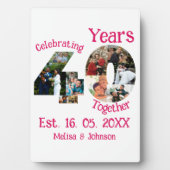 Ruby Red 40th Wedding Jubileum 11 Foto Collage Fotoplaat (voorkant)