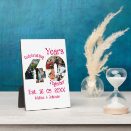 Ruby Red 40th Wedding Jubileum 11 Foto Collage Fotoplaat