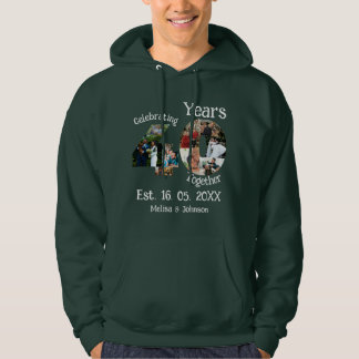 Ruby Red 40th Wedding Jubileum 11 Foto Collage Hoodie