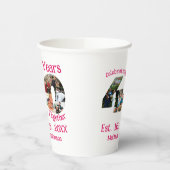 Ruby Red 40th Wedding Jubileum 11 Foto Collage Papieren Bekers (Links)