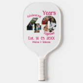 Ruby Red 40th Wedding Jubileum 11 Foto Collage Pickleball Paddle (Voorkant)