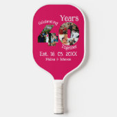 Ruby Red 40th Wedding Jubileum 11 Foto Collage Pickleball Paddle (Voorkant)