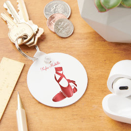 Ruby Red Ballet Slippers w Name Dance Sleutelhanger