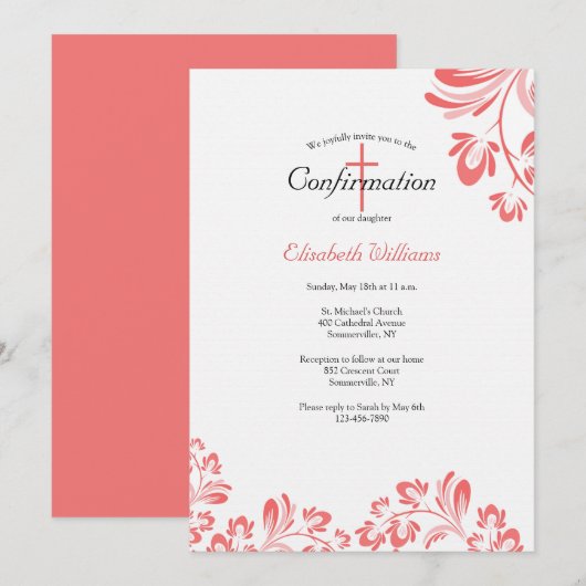 Ruby Red-bevestiging Kaart (Voorkant / Achterkant)