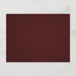 Ruby Red Carbon Style Print Decor Briefkaart