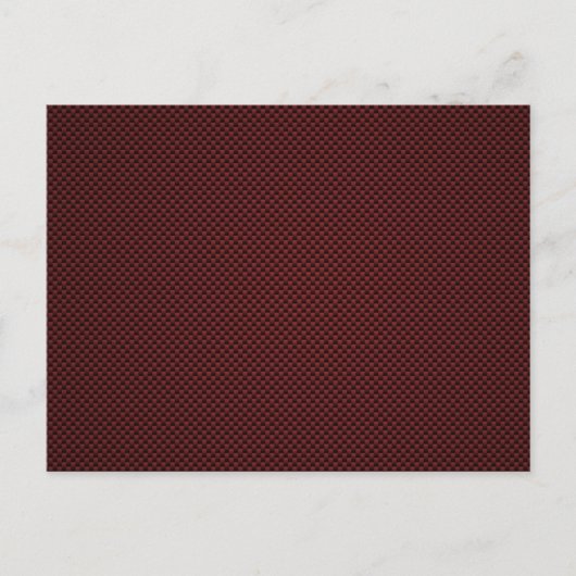 Ruby Red Carbon Style Print Decor Briefkaart (Voorkant)