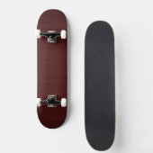 Ruby Red Carbon Style Print Decor Skateboard (Voorkant)