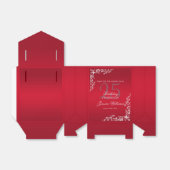 Ruby Red Decoration 25th Birthday Bedankdoosjes (Uitgevouwen)