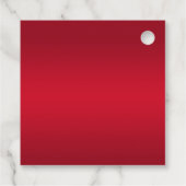 Ruby Red Decoration 25th Birthday Bedankjes Labels (Achterkant)