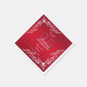 Ruby Red Decoration 25th Birthday Servet (Hoek)