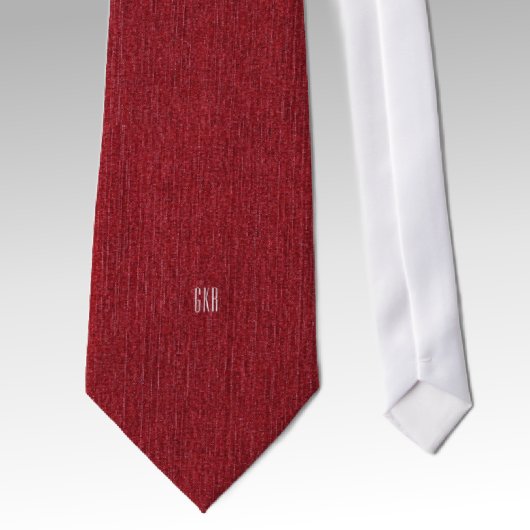 Ruby Red Denim, Monogramme classique cravate monof